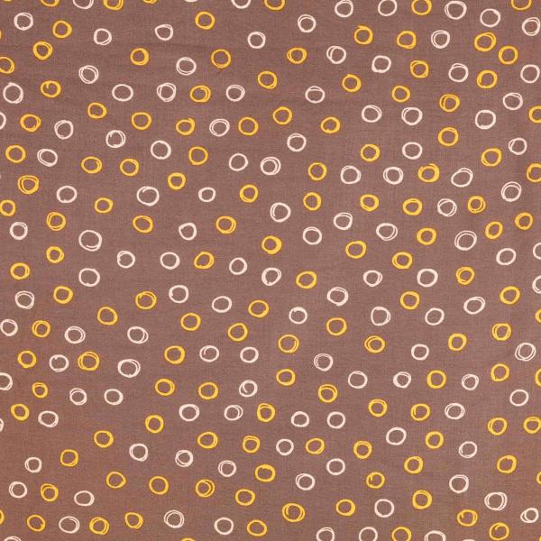Viskose Popeline - beige, Kringel